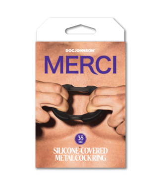 Doc Johnson The Paradox - Silicone/Metal Cock Ring - 35mm - Black