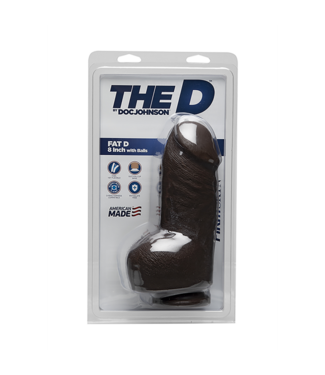 Doc Johnson Fat D - Realistic FIRMSKYN Dildo with Balls - 8 / 20 cm