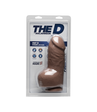 Doc Johnson Fat D - Realistic FIRMSKYN Dildo with Balls - 8 / 20 cm