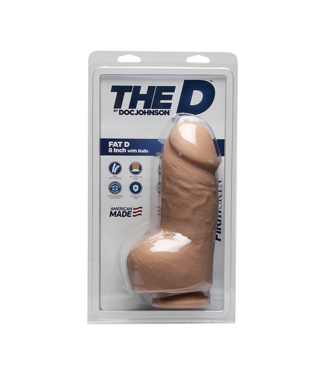 Doc Johnson Fat D - Realistic FIRMSKYN Dildo with Balls - 8 / 20 cm