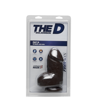 Doc Johnson Fat D - Realistic FIRMSKYN Dildo with Balls - 6 / 15 cm