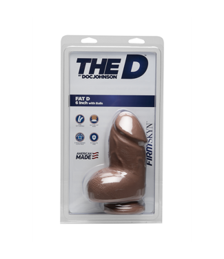 Doc Johnson Fat D - Realistic FIRMSKYN Dildo with Balls - 6 / 15 cm