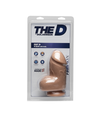 Doc Johnson Fat D - Realistic FIRMSKYN Dildo with Balls - 6 / 15 cm