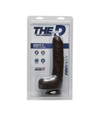 Doc Johnson Uncut D - Realistic FIRMSKYN Dildo with Balls - 9 / 22 cm