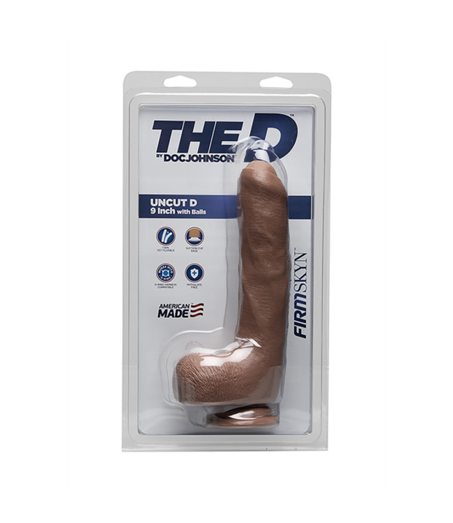 Uncut D - Realistic FIRMSKYN Dildo with Balls - 9 / 22 cm