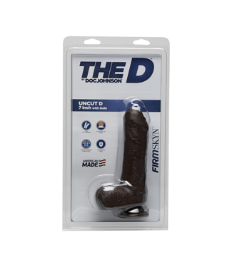 Doc Johnson Uncut D - Realistic FIRMSKYN Dildo with Balls - 7 / 18 cm