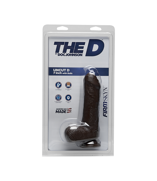 Uncut D - Realistic FIRMSKYN Dildo with Balls - 7 / 18 cm