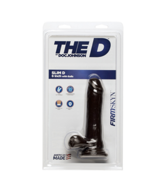 Doc Johnson Slim D - Realistic FIRMSKYN Dildo with Balls - 6 / 15 cm