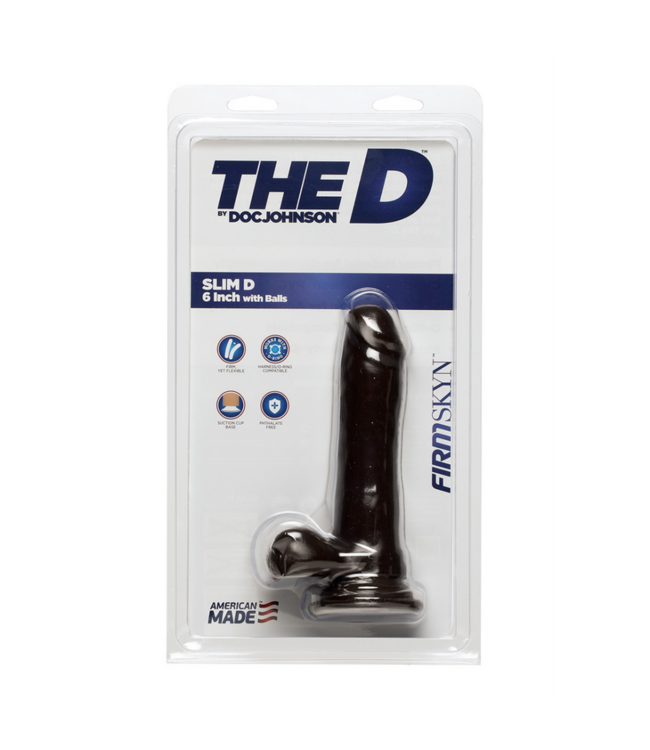 Slim D - Realistic FIRMSKYN Dildo with Balls - 6 / 15 cm