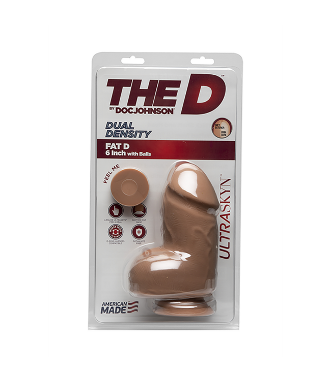 Fat D - Realistic ULTRASKYN Dildo with Balls - 6 / 15 cm