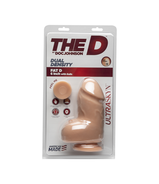 Doc Johnson Fat D - Realistic ULTRASKYN Dildo with Balls - 6 / 15 cm