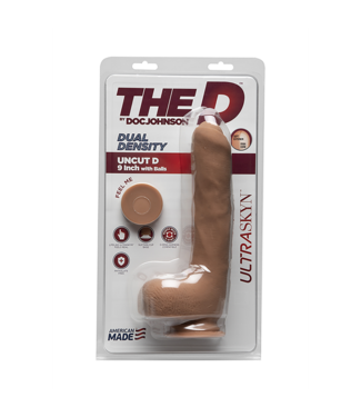 Doc Johnson Uncut D - Realistic ULTRASKYN Dildo with Balls - 9 / 22 cm