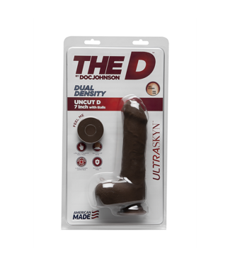 Doc Johnson Uncut D - Realistic ULTRASKYN Dildo with Balls - 7 / 18 cm