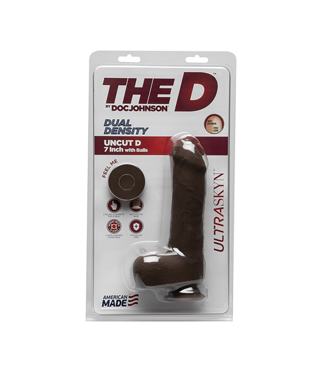 Uncut D - Realistic ULTRASKYN Dildo with Balls - 7 / 18 cm