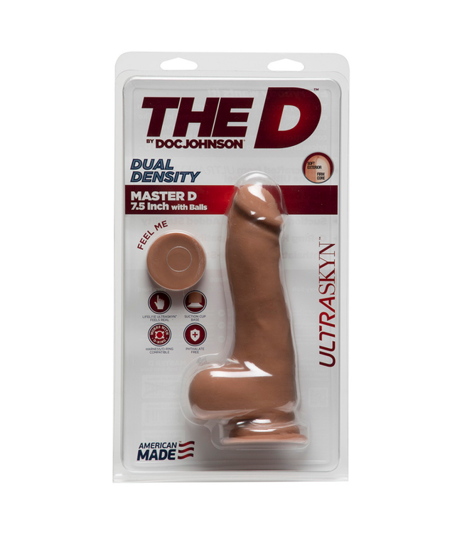 Master D - Realistic ULTRASKYN Dildo with Balls - 7 / 19 cm