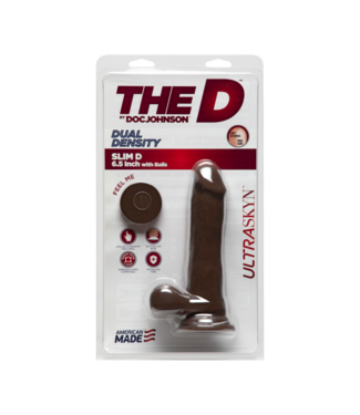 Doc Johnson Slim D - Realistic ULTRASKYN Dildo with Balls - 6 / 15 cm