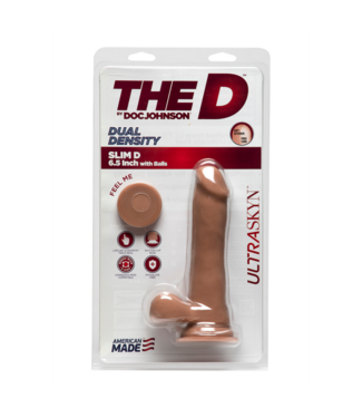 Doc Johnson Slim D - Realistic ULTRASKYN Dildo with Balls - 6 / 15 cm