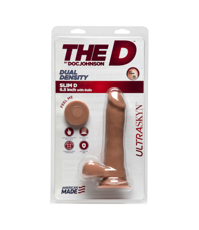 Slim D - Realistic ULTRASKYN Dildo with Balls - 6 / 15 cm