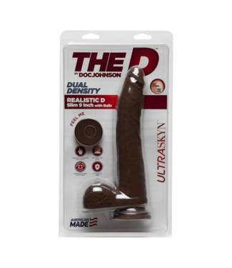 Doc Johnson D Slim - Realistic ULTRASKYN Dildo with Balls - 2 Pieces