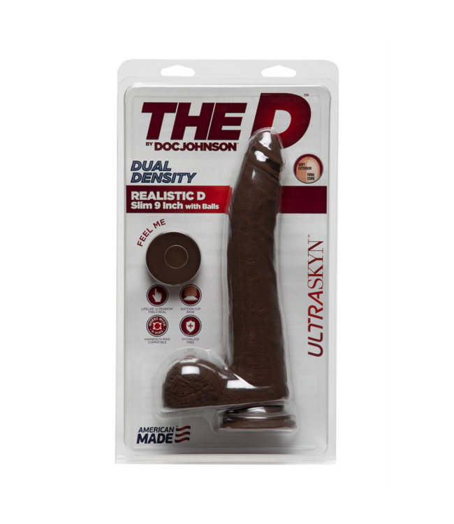 D Slim - Realistic ULTRASKYN Dildo with Balls - 2 Pieces