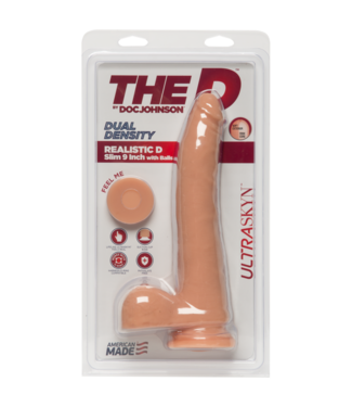 Doc Johnson D Slim - Realistic ULTRASKYN Dildo with Balls - 2 Pieces
