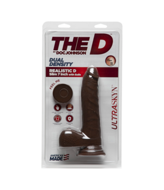 Doc Johnson D Slim - Realistic ULTRASKYN Dildo with Balls - 7 / 18 cm