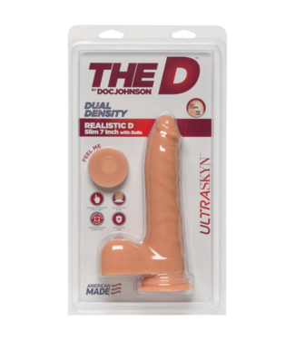 Doc Johnson D Slim - Realistic ULTRASKYN Dildo with Balls - 7 / 18 cm