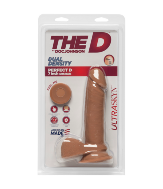 Doc Johnson Perfect D - Realistic ULTRASKYN Dildo with Balls - 7 / 18 cm
