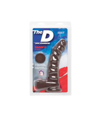 Doc Johnson Ragin' D with Balls - 9'' / 22 cm - Chocolate