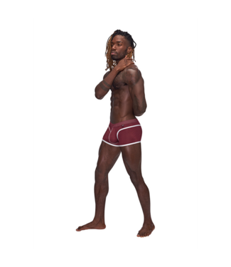 Male Power Mini Short - S - Burgundy