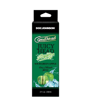 Doc Johnson Juicy Head - Dry Mouth Spray - Sour Green Apple - 2 fl oz / 60 ml