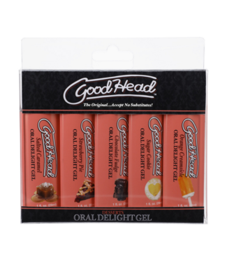 Doc Johnson Oral Delight Gel - Desserts - 5 Pack - 1 fl oz / 29 ml