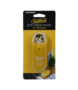 Doc Johnson Juicy Head - Dry Mouth Spray To-Go - Pineapple - 0.3 fl oz / 9 ml