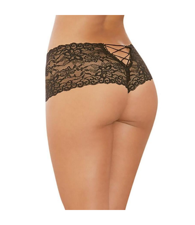 Open Crotch Boy Short - L - Black