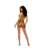 Dreamgirl Women's Metallic Corded Lace 3 Piece Set - One Size - Green