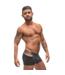 Male Power Cutout Shorts - XL - Black