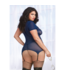 Dreamgirl Mesh Garter Slip Police - Plus Size
