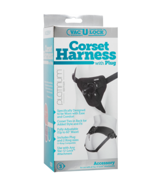 Doc Johnson Platinum Corset Harness with Plug