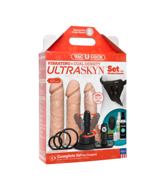 Doc Johnson Vibrating Dual Density ULTRASKYN Toys Set + Remote Control