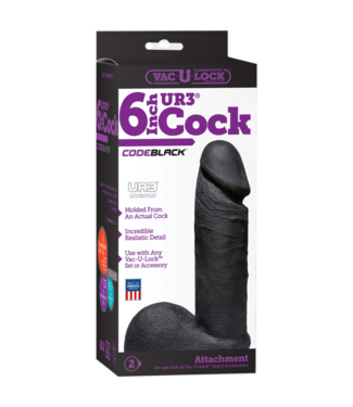 Doc Johnson CodeBlack - ULTRASKYN Dildo - 6 / 15 cm