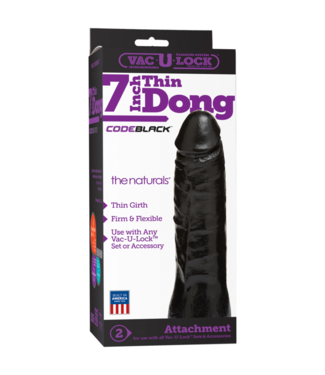 Doc Johnson CodeBlack - Thin Dildo - 7 / 18 cm