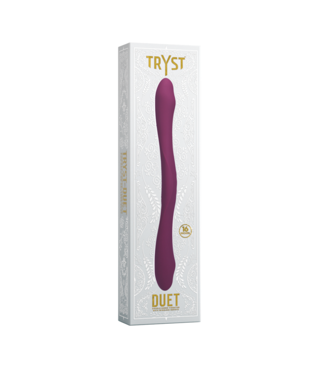 Duet - Double Ended Vibrator with Wireless Remote - Berry