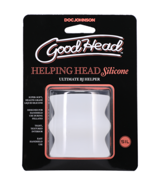 Doc Johnson Helping Head Silicone - Masturbator Sleeve - Frost
