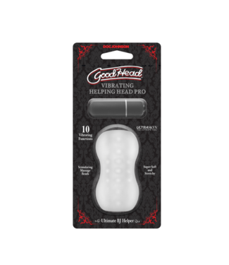 Doc Johnson GoodHead - Helping Head Pro - Vibrating Masturbator Sleeve - Frost