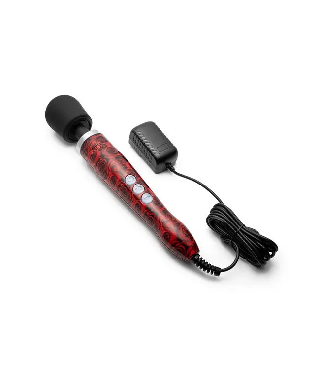 Die Cast Metal Wand Massager - Rose Pattern