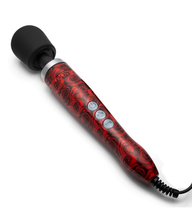 Die Cast Metal Wand Massager - Rose Pattern