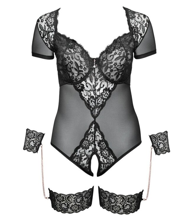 Curvy Lace Bondage Body Crotchless