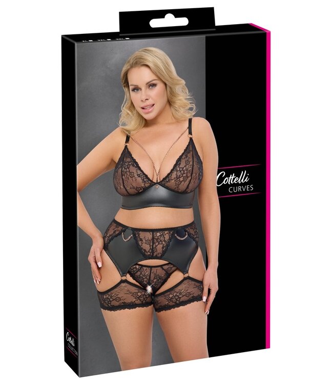 Kant En Wetlook Jarretel Set