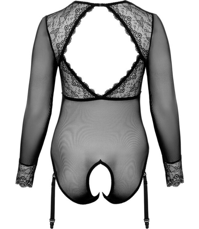 Open Kruis Bodysuit Zwart