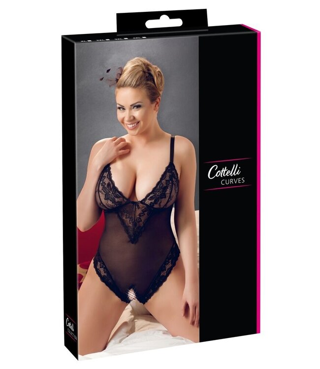 Lace Crotchless Body PLus Size